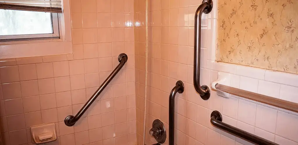 Shower grab bar installation for bathroom safety and accessibility in Huntsville, AL