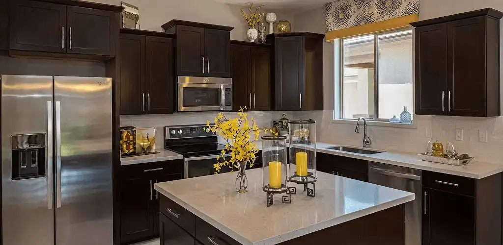 Cabinet painting results with freshly painted kitchen cabinets in Huntsville, AL
