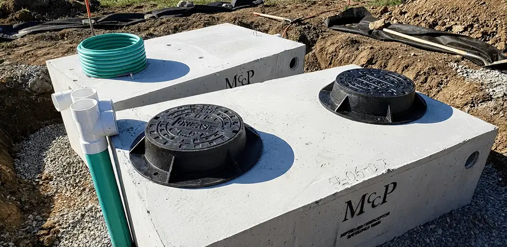 Grease trap installation unit set in place for drainage protection in Huntsville, AL